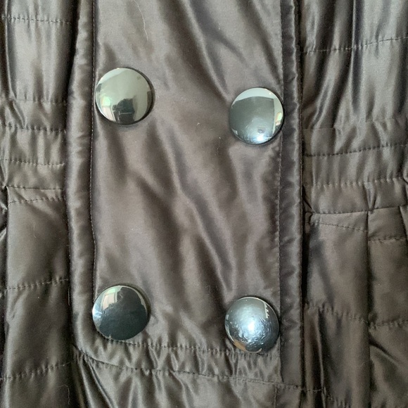 Marc by Marc Jacobs lightly quilted faux down snap front coat black M - Picture 2 of 3
